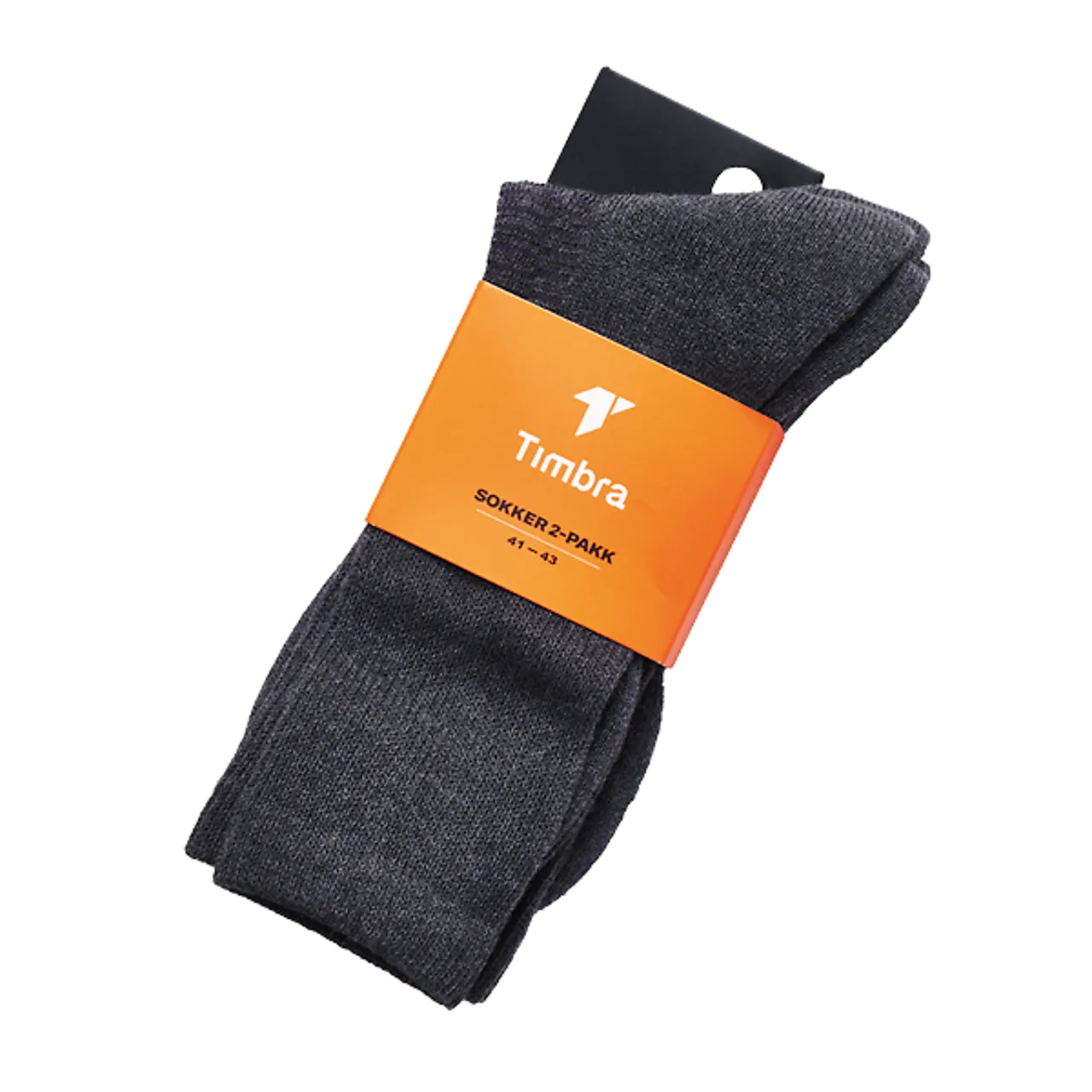 Timbra sokk bomull 2pk grå 41-43 null - null - 2 - Miniatyr