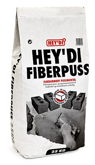 Heydi Fiberpuss 25 kg puss og reperasjonsmørtel