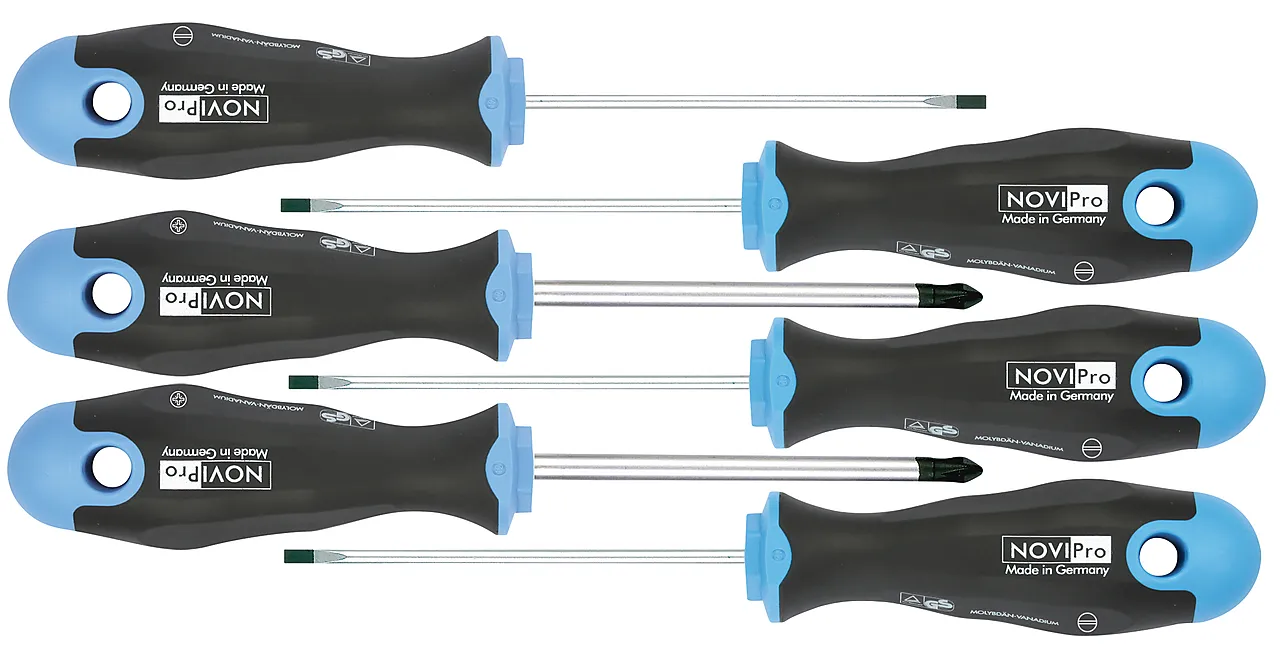 Novipro ergonomisk skrutrekkersett PZ+flat 6 deler