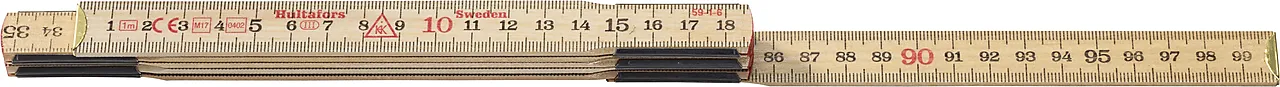 Meterstokk tre 1m (kun mm) 59-1-6 null - null - 2 - Miniatyr