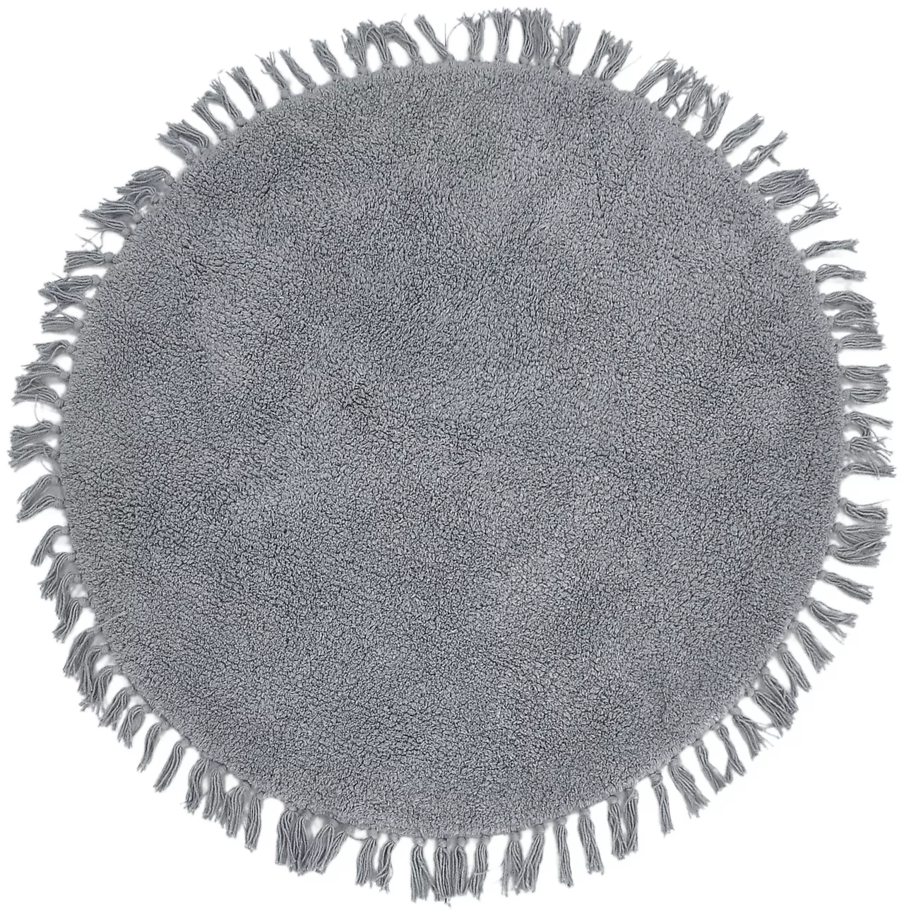 Baderomsmatte eriksberg grå 100% bomull str: ø80cm duschy