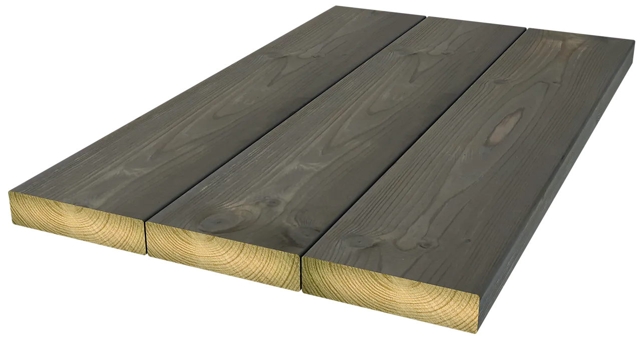 Terrassebord royalimpregnert grå furu 28x120x4500 mm null - null - 2 - Miniatyr