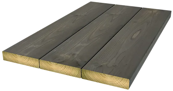 Terrassebord royalimpregnert grå furu 28x120x4500 mm