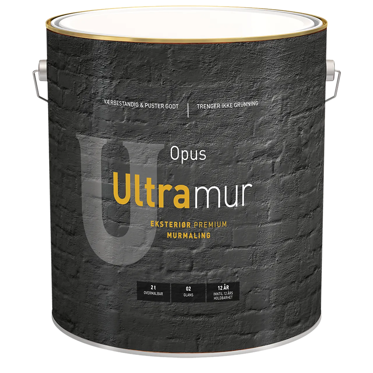 Ultramur 02 eksteriør base hvit9 liter