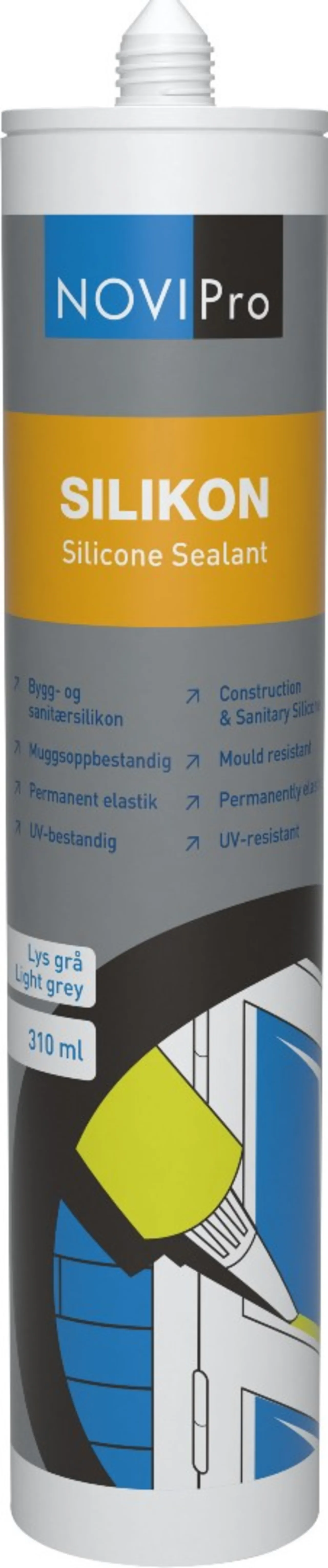 Silikon lys grå 310ml