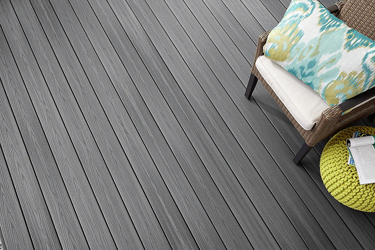 Kompositt terrassebord grå 24x137x4880 mm null - null - 1