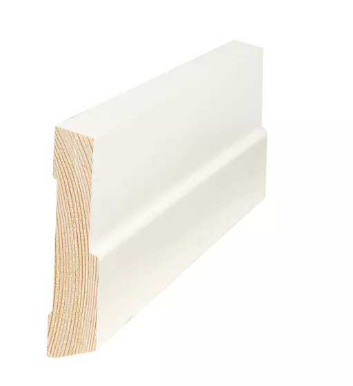Karmlist furu profilert oslo hvit bomull S0502-Y 15x70 mm