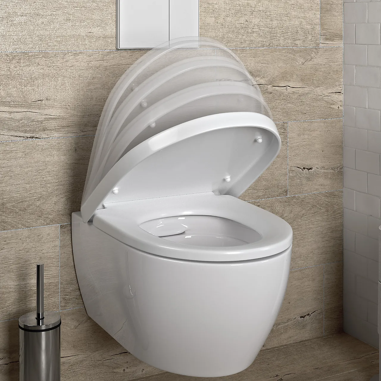 Edge toalettsete hvit soft close og quick release Espada null - null - 2
