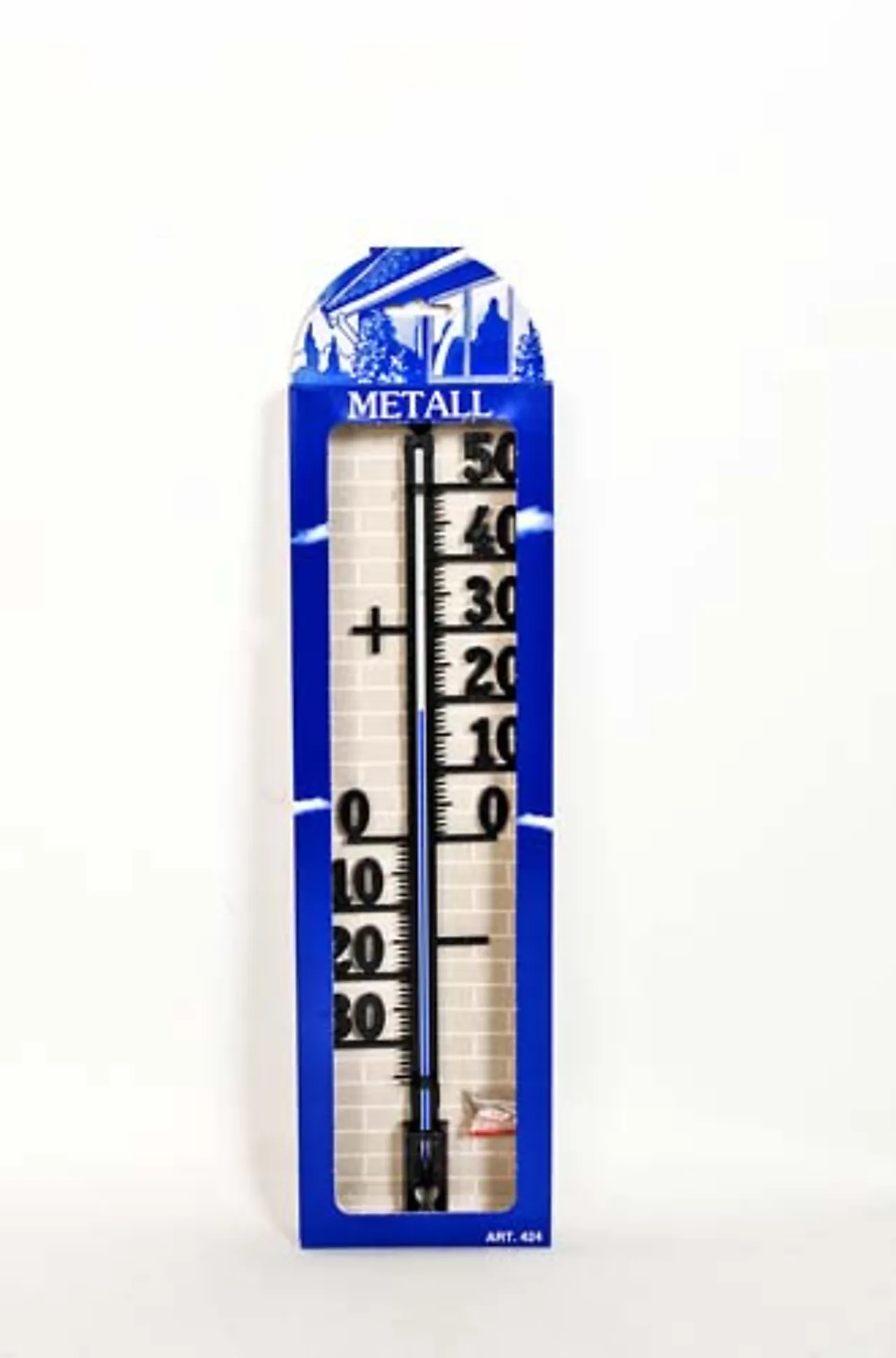 Termometer ute metall 42cm 424