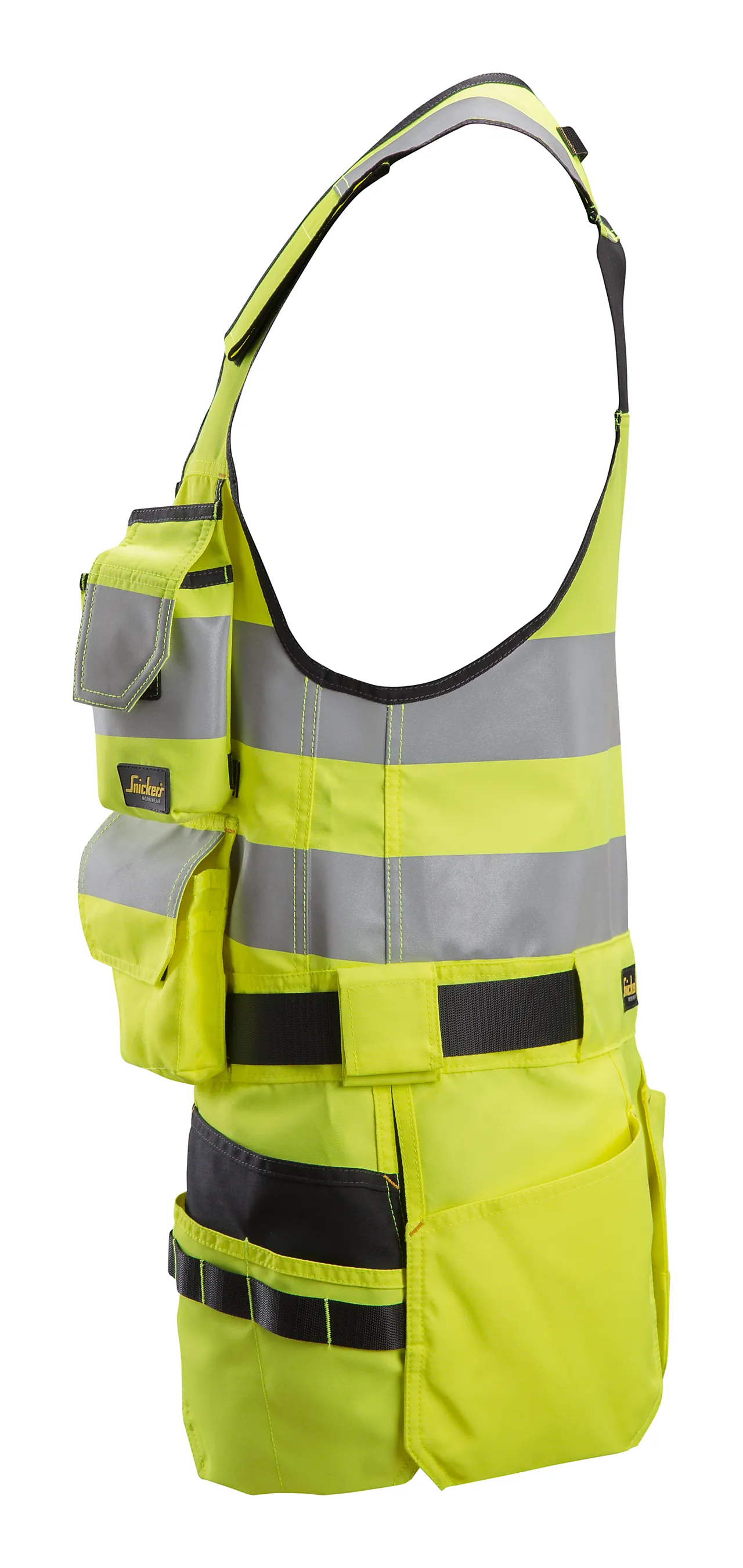 Håndverksvest 4230 AllroundWork kl.1 HiVis gul/sort L null - L - 3 - Miniatyr