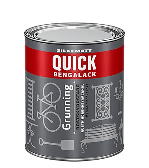 Bengalack grunning sort silkematt 0,75 liter