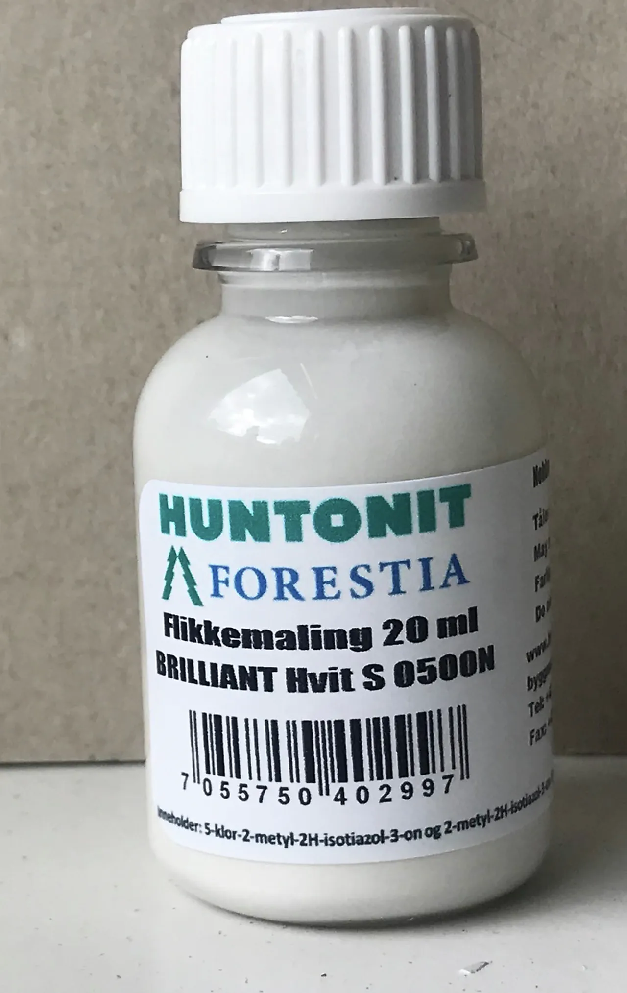 Huntonit reparasjonsmaling klassisk hvit 20 ml null - null - 1