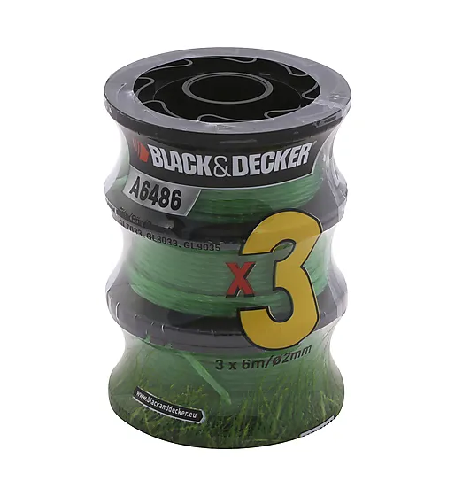 Black+Decker trimmertråd 3-pakk A6486