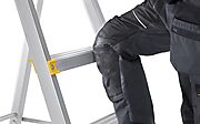 trapp proff 55p eloksert aluminium 5-trinn 1,20 meter wibe ladders