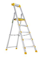 trapp proff 55pn eloksert aluminium 12-trinn 2,95 meter wibe ladders inkludert støtteben