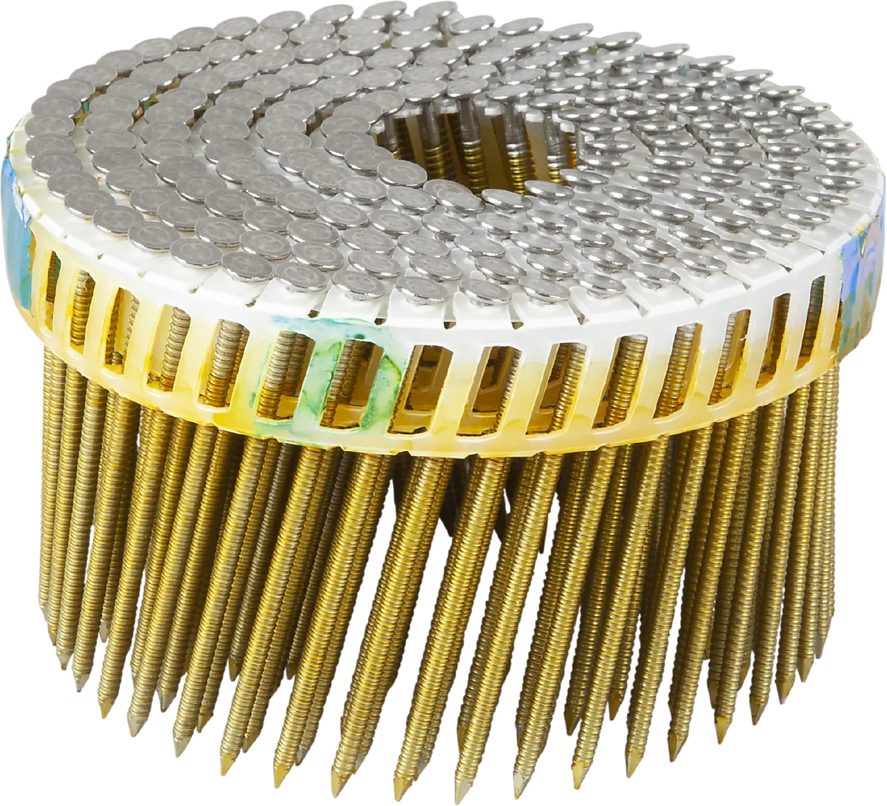 Spiker coil 15gr 2,5x65 a4 -1750 plastbåndet 15 grader syrefast stål null - null - 2 - Miniatyr