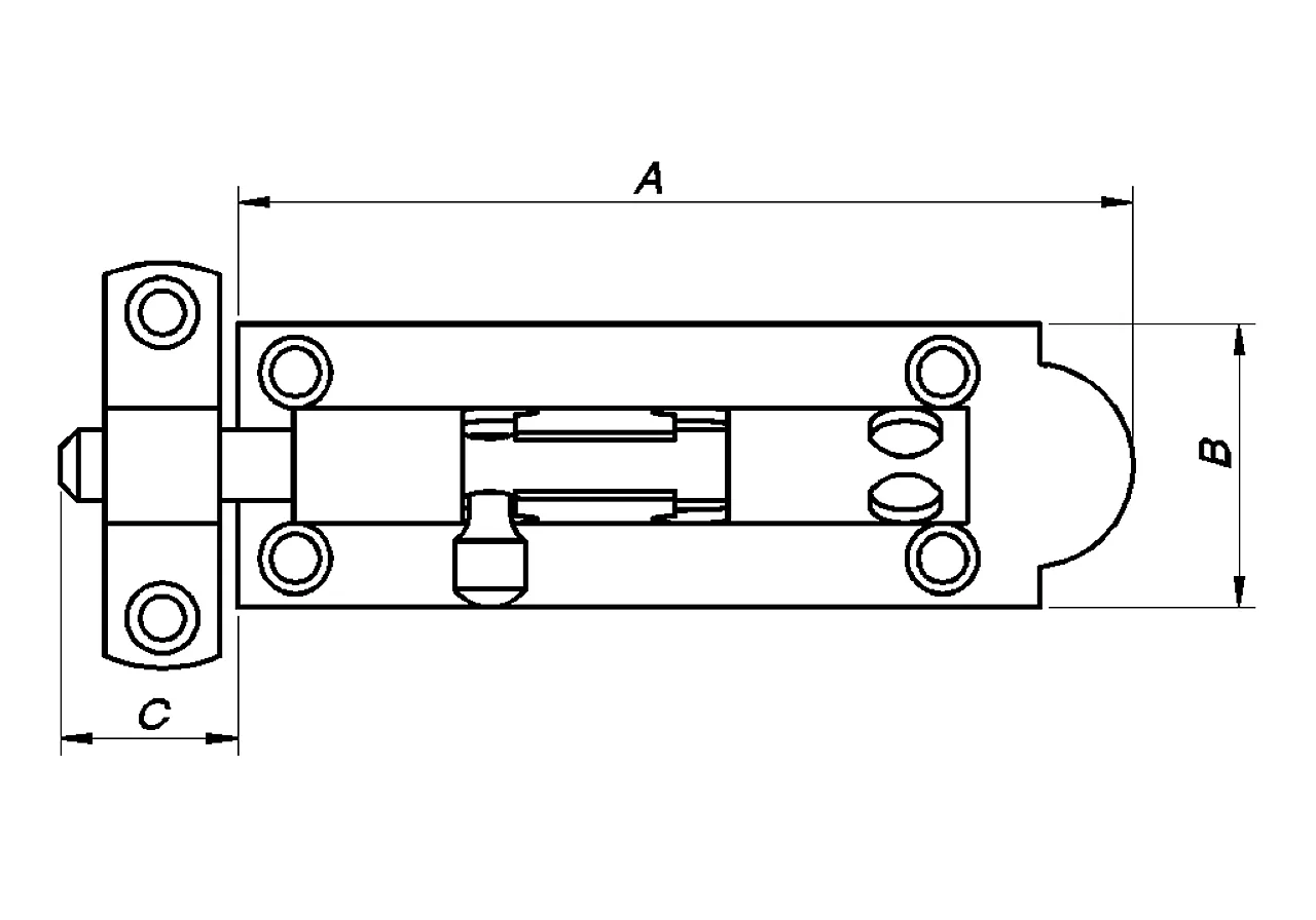 Skåte bolt 105 mm elforzinket  KP PN 5111-0-03-07 null - null - 2 - Miniatyr