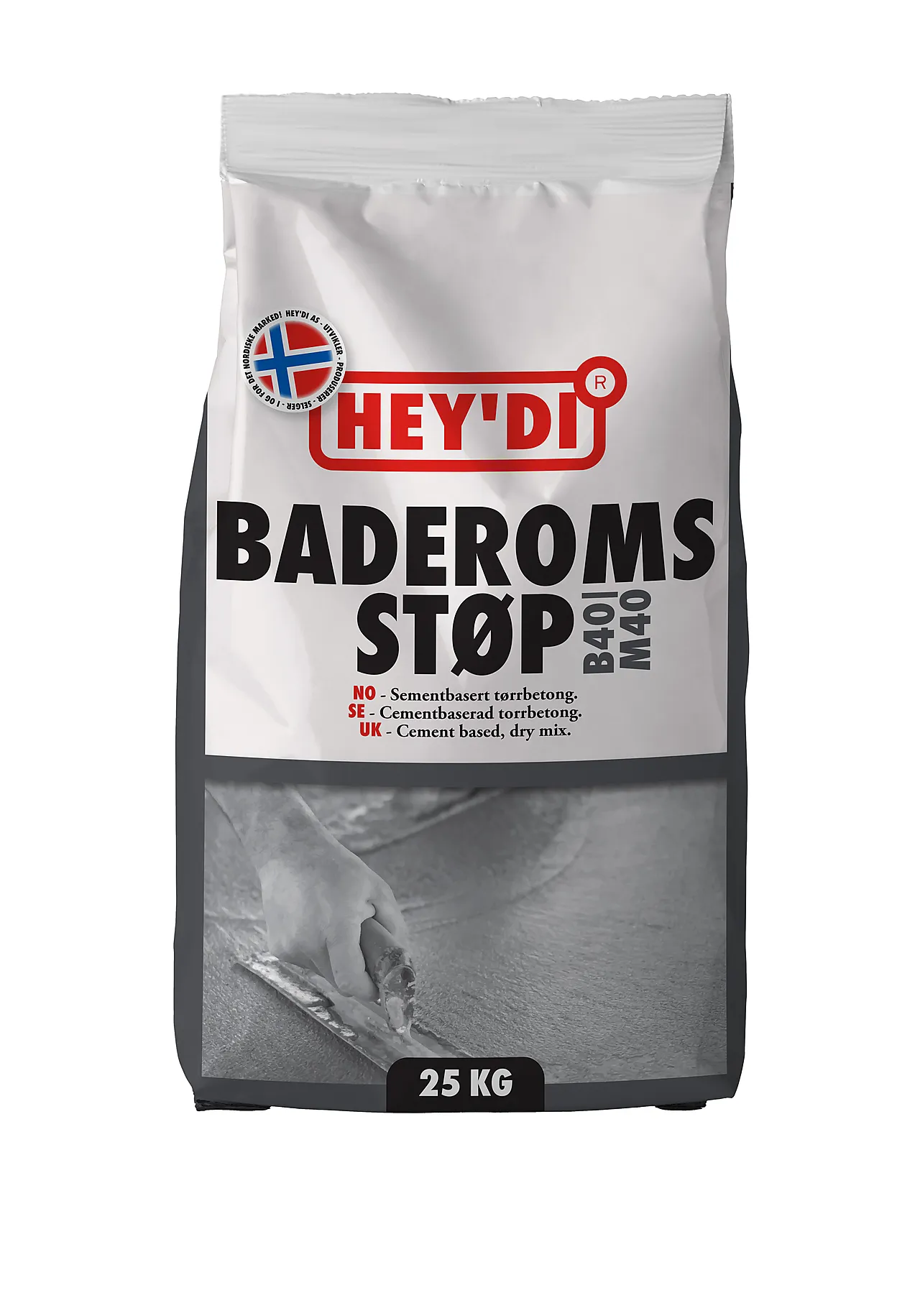 Baderomsstøp 25 kg