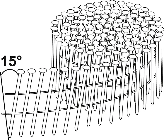 Spiker coil huggen 2,8x75 fzva1000 trådbåndet 15 grader 2,8x75 fzv