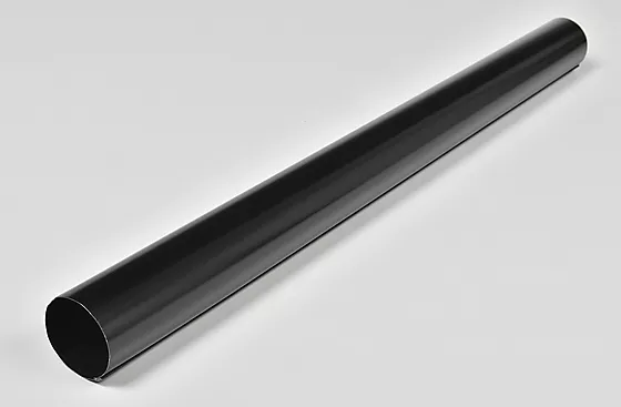 Nedløpsrør stål 75 mm 3 m sort