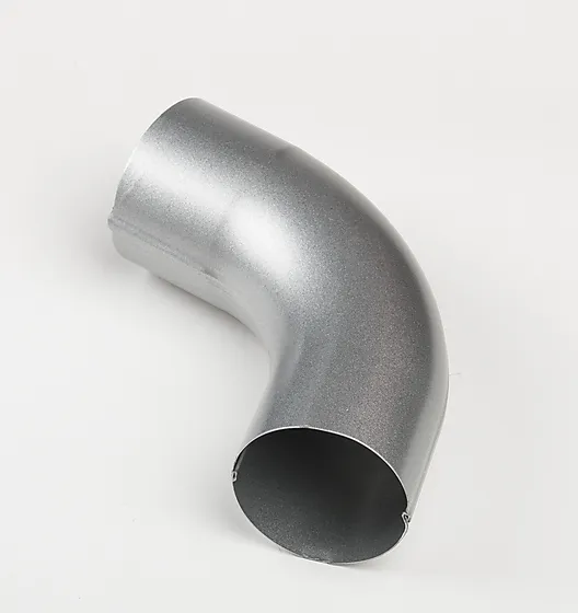 Bend stål Ø75 mm silver