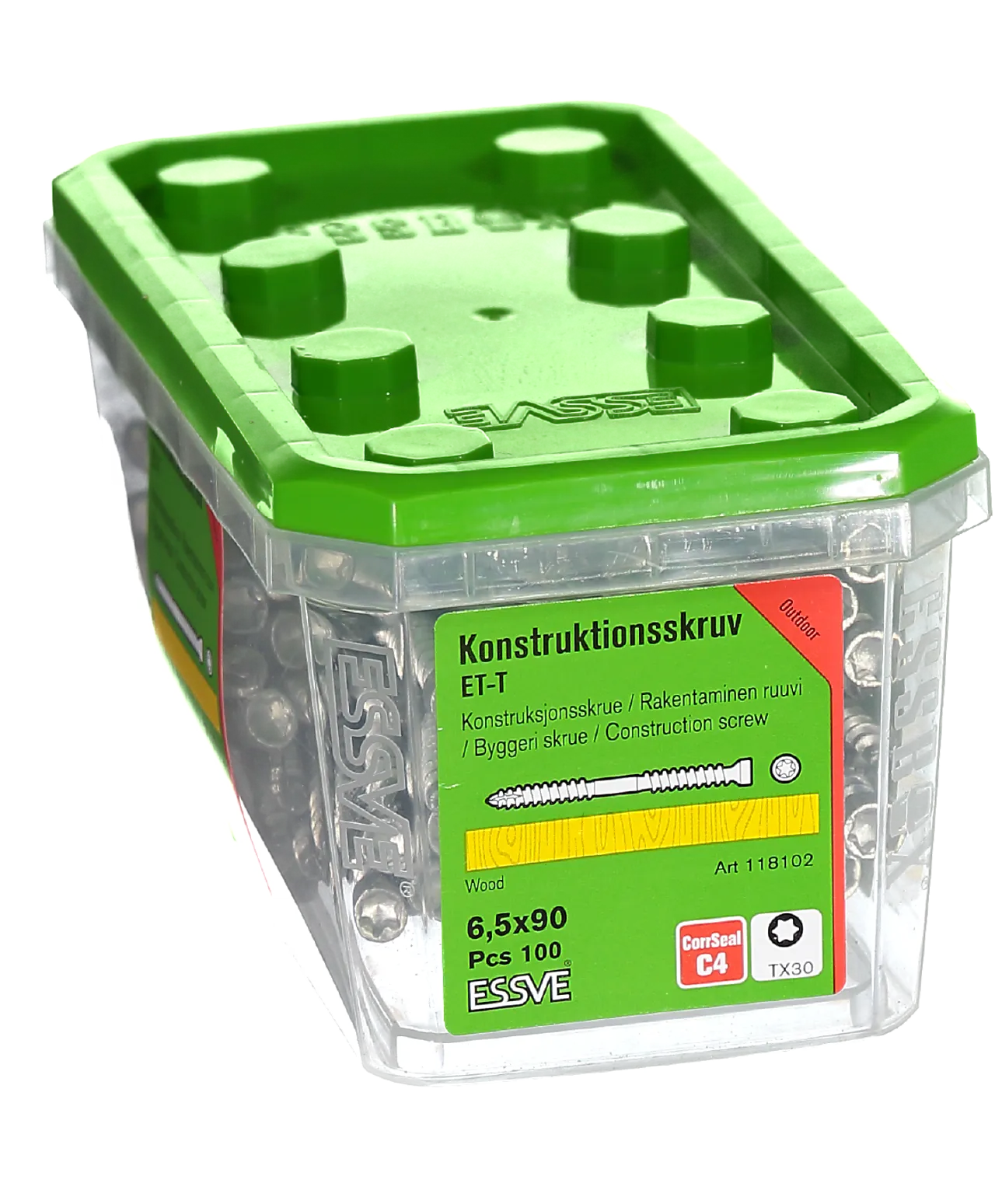 Konstr.skrue et-t 6,5x90 corrseal 100 stk null - 90 - 3 - Miniatyr