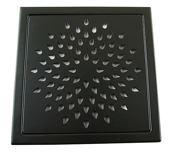 Slukrist design sort matt dråpe 20x20 cm