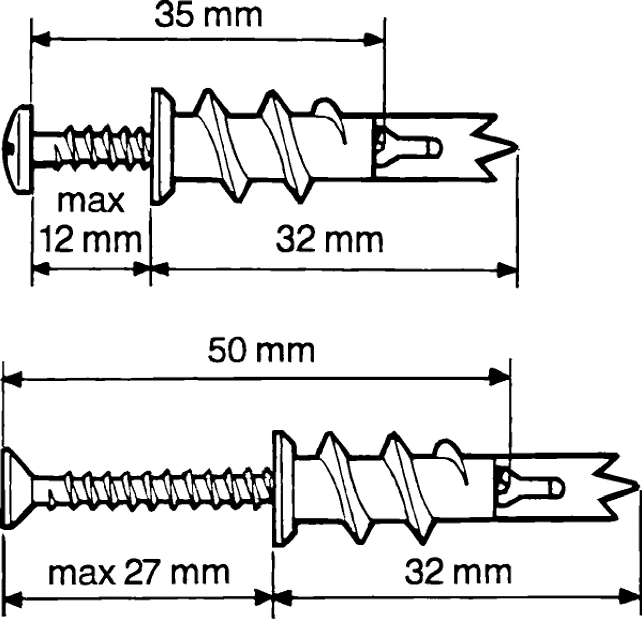 Gipsplugg driva ph 4,5x35 fzb-100 sinkplugg panhode blankforsinket null - null - 2 - Miniatyr