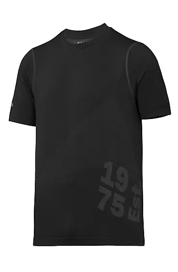 T-skjorte 2519 sort str M Snickers 37,5 tech flexiwork