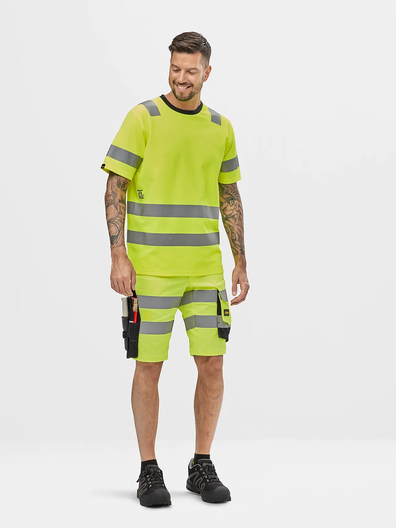 T-skjorte 2530 gul str L Snickers Workwear null - L - 2 - Miniatyr