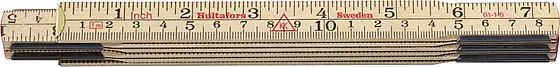 Tommestokk 1 meter tre 61-1-6 metrisk gradering/engelsk tomme