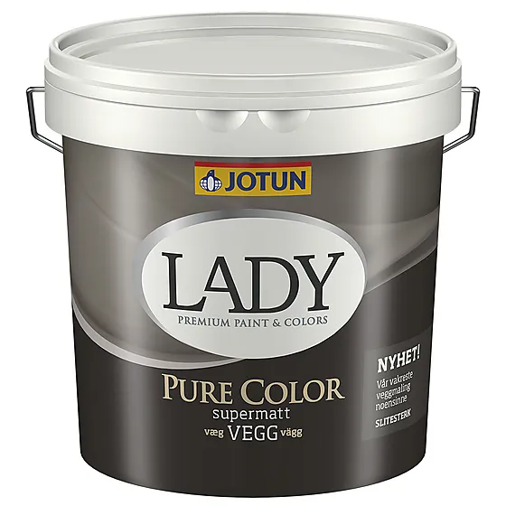 Lady pure color supermatt hvit 2,7 liter