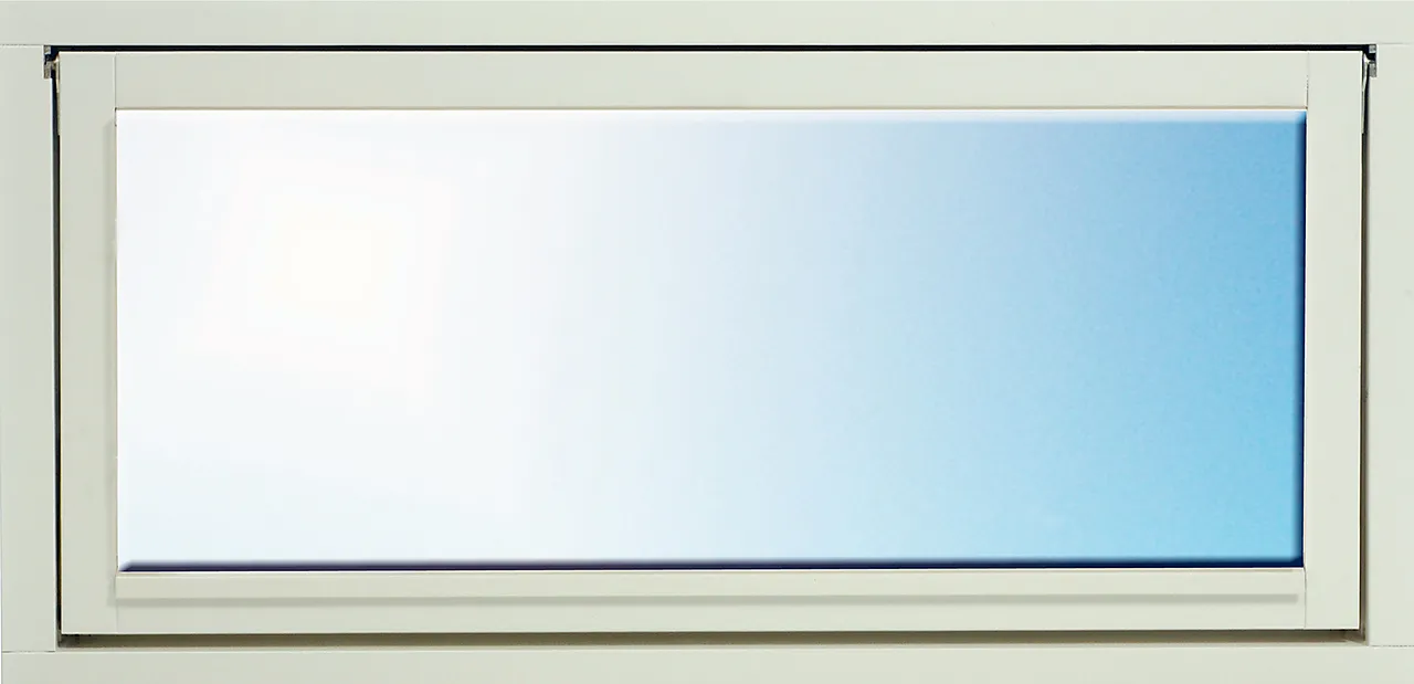 Topphengslet vindu 1,4 109x49 cm med ventil