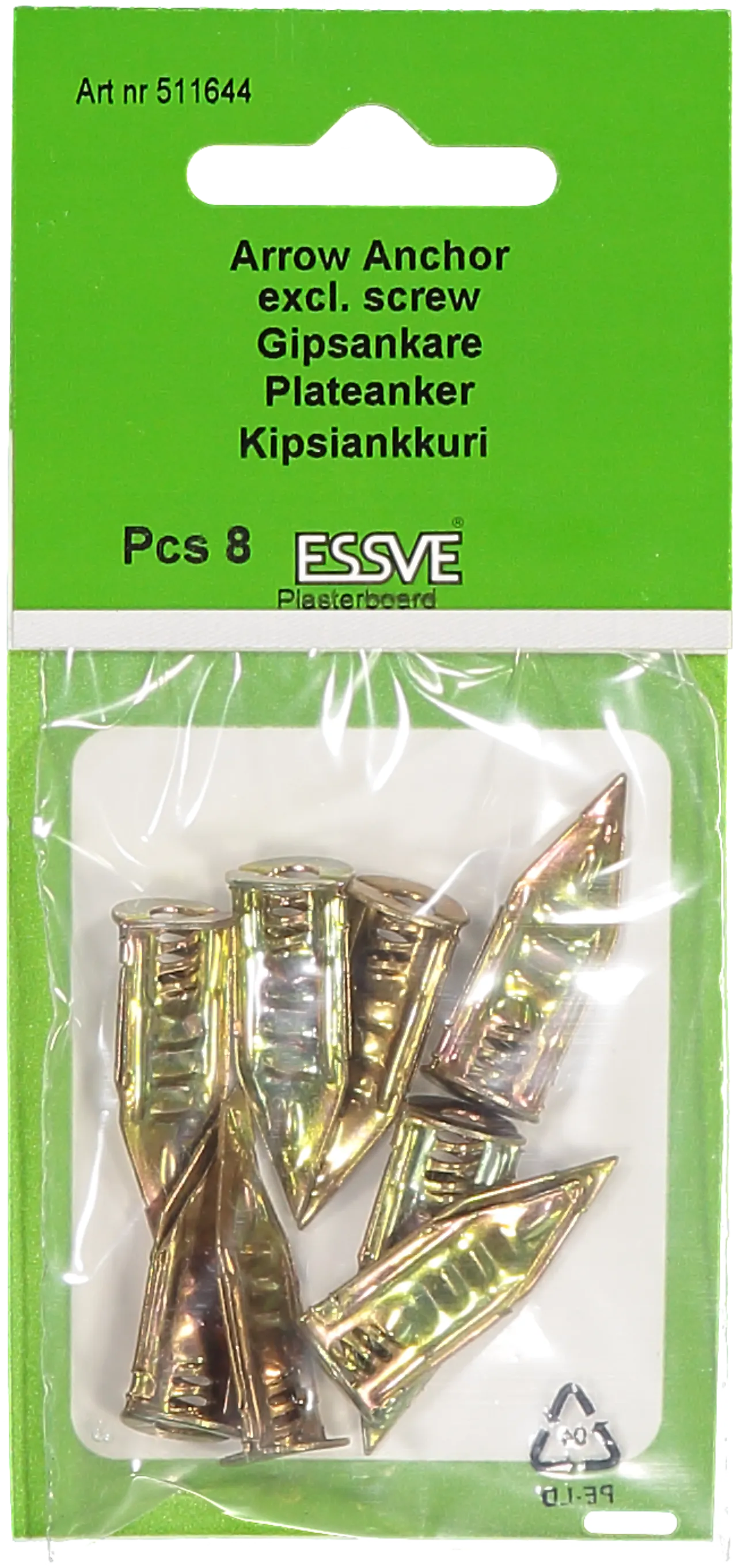 Gipsplateanker 3,5mm a-8arrow anchor uten skrue blankfors null - null - 2 - Miniatyr