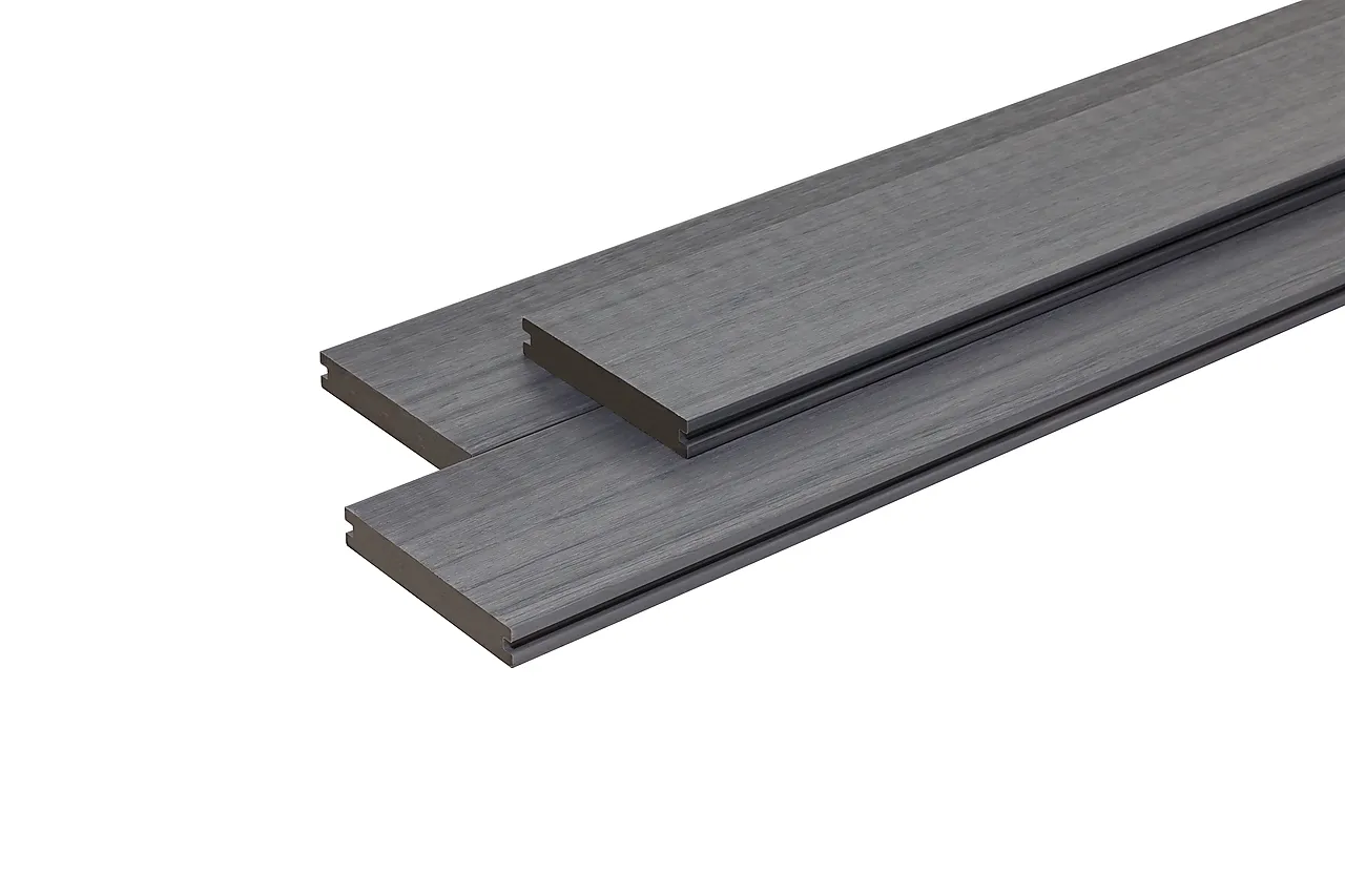 Kompositt terrassebord grå wpc 3260x140x23 mm null - null - 2