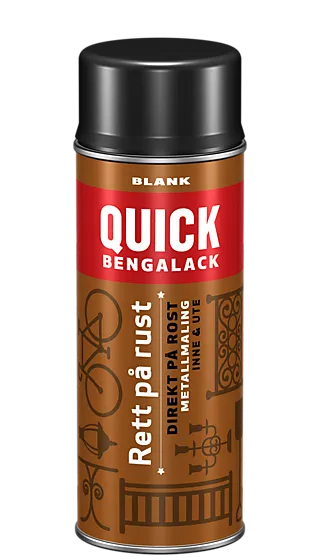 Bengalack rett på rust spray sort blank