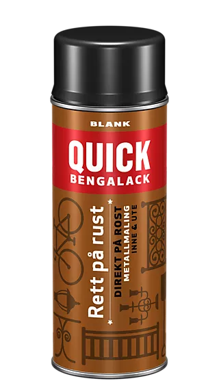 Bengalack rett på rust spray sort blank
