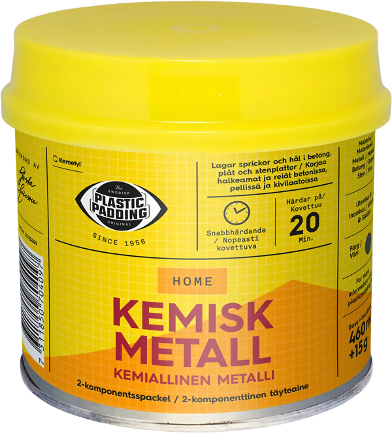 Kjemisk metall pp 460 ml plastic padding 2-komponent sparkel