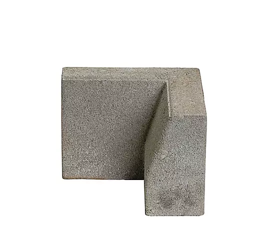Kantstein grå hjørne innvendig 20x8x15 cm