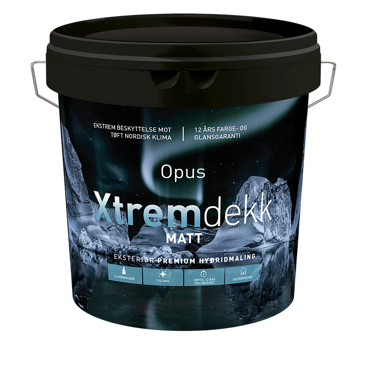 Opus Xtremdekk maling matt hvit 2,7 liter