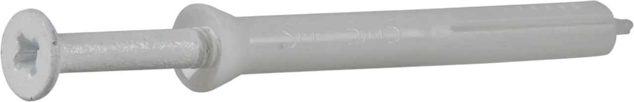 Spikerplugg hvit sh 5x45 fzb -200 senkhode-krage blankforsinket