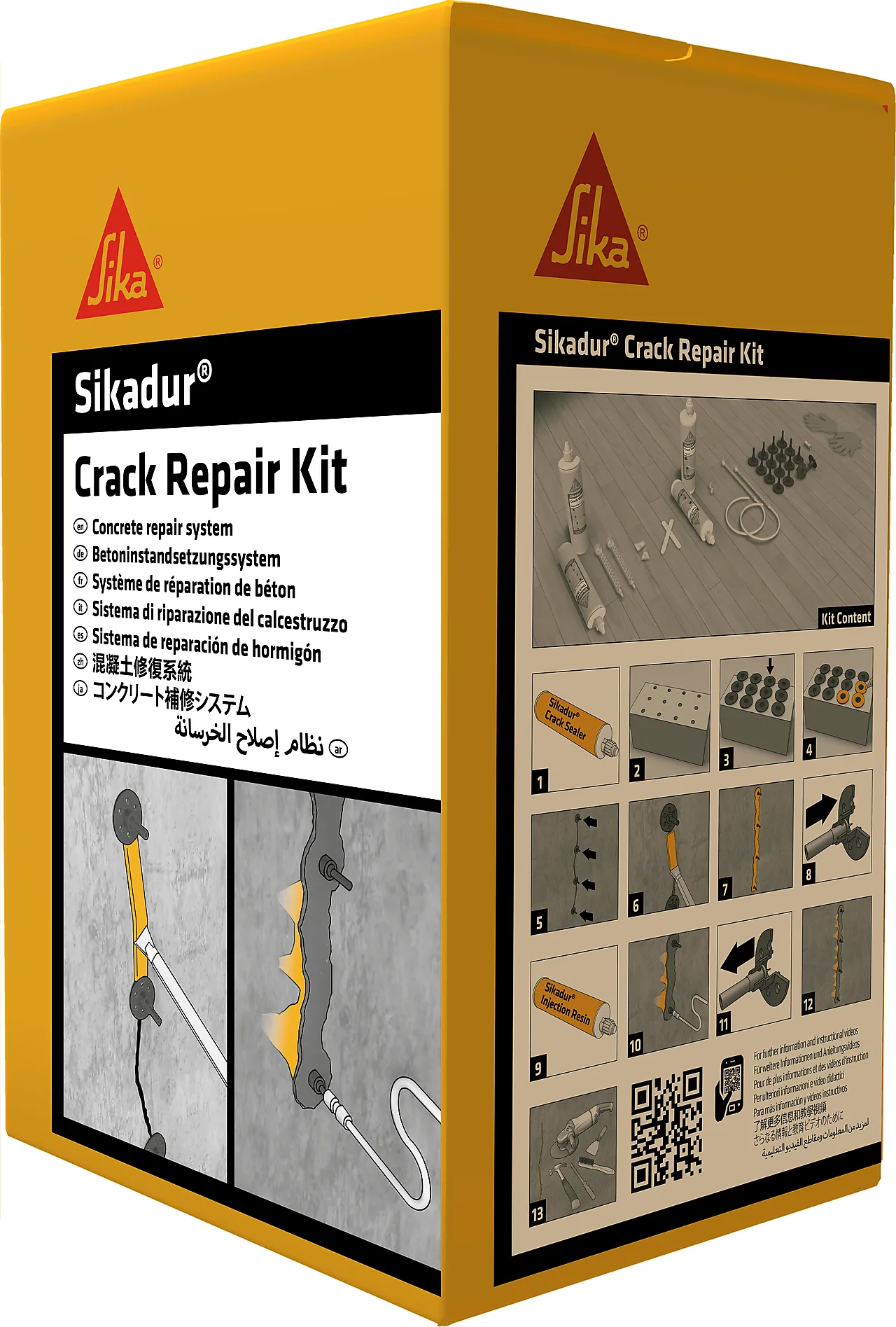 Reparasjonssett crack repair kit sikadur crack repair kit (ab)