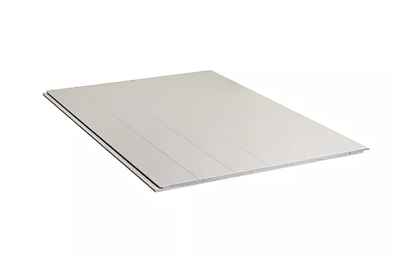Sponplate 6-bord med fas 12x620x2390 mm hvit