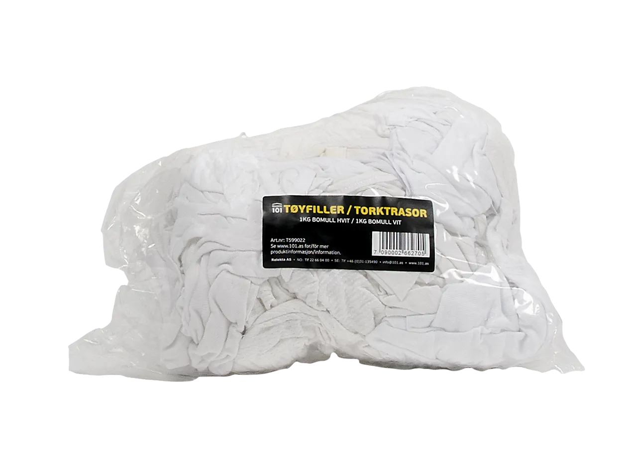 Tøyfiller bomull hvit 1 kg