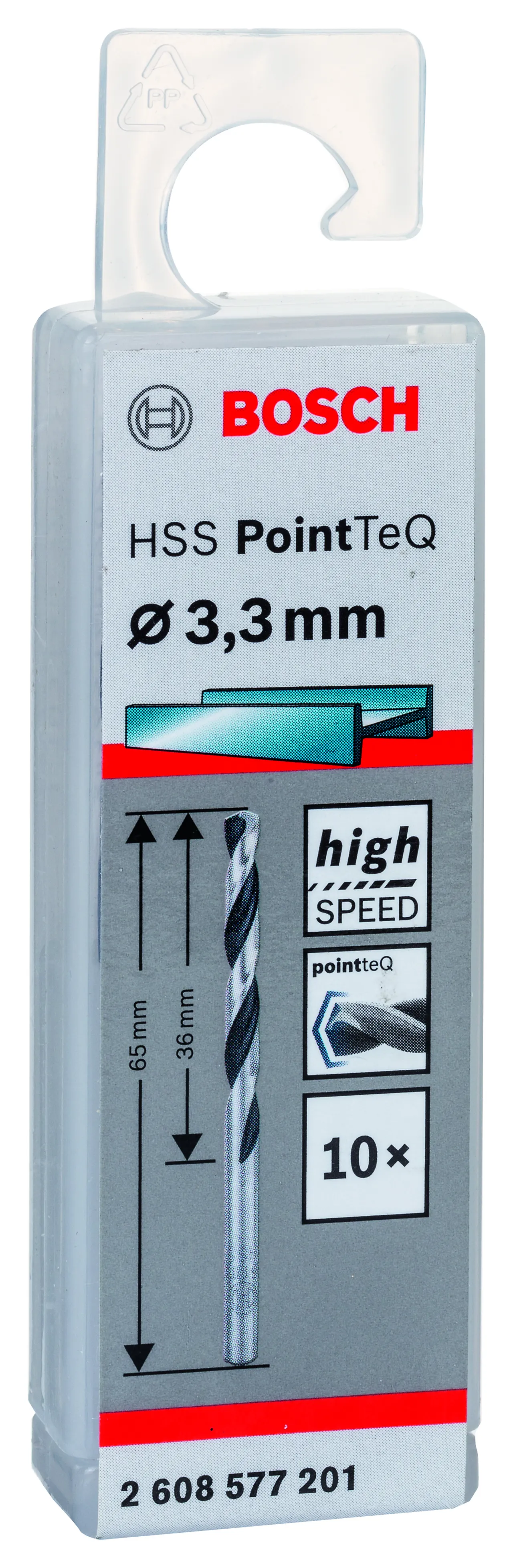 Metallbor pointtec hss-r 3,3mm a10