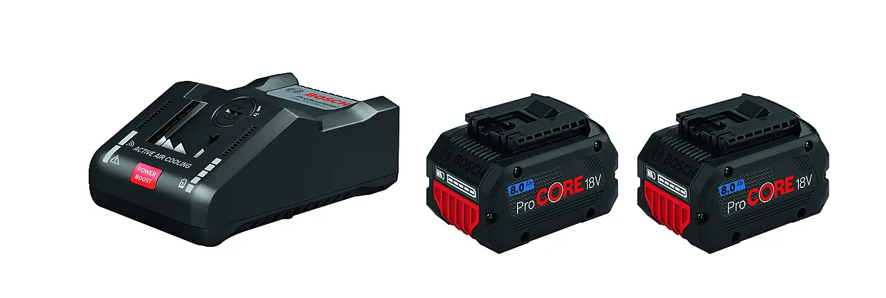 Batteripakke startsett procore 18 volt 2x8Ah batteri GAL 18V-160 lader