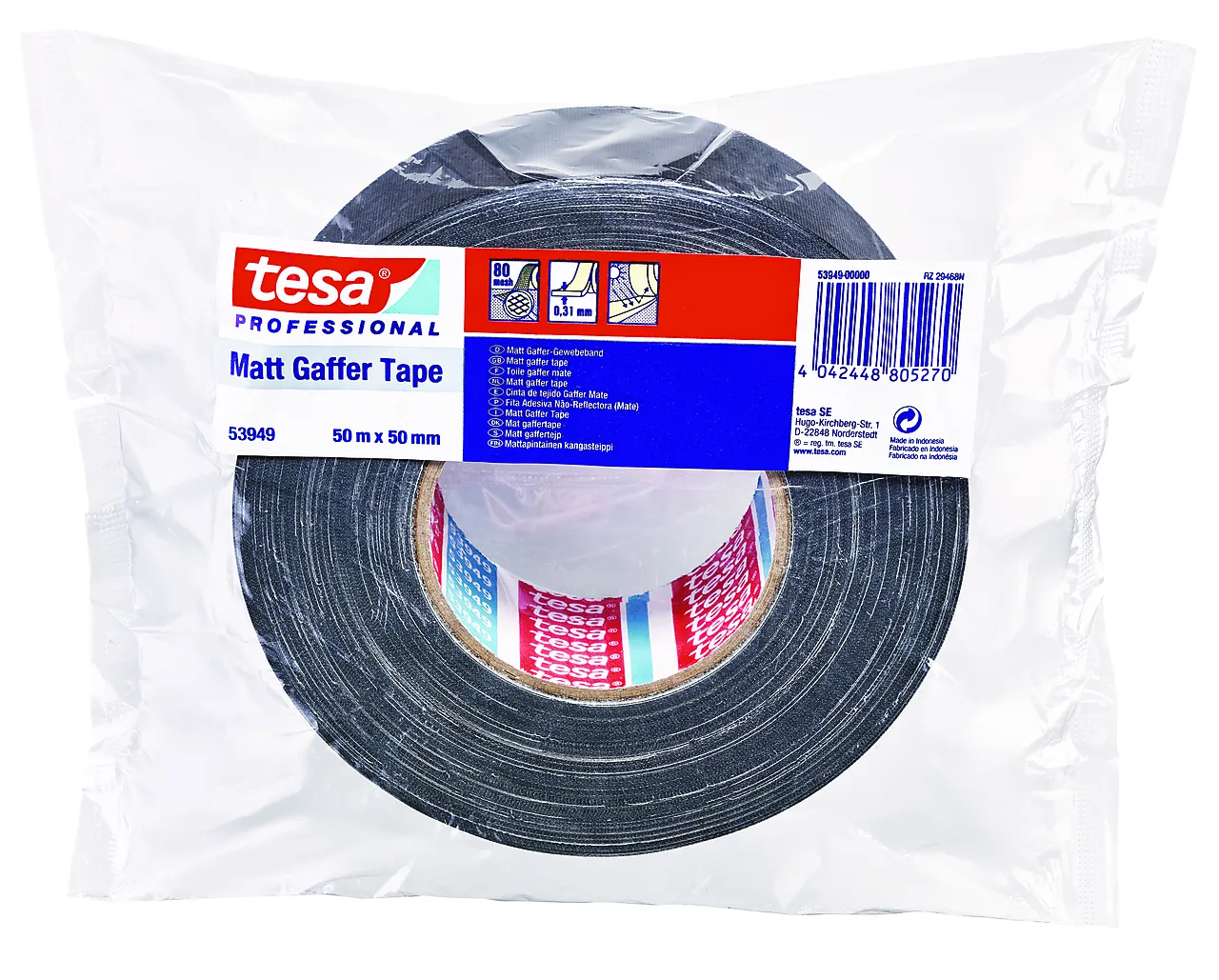Duct tape/reparasjonstape sort 50 m x 50 mm null - null - 2 - Miniatyr