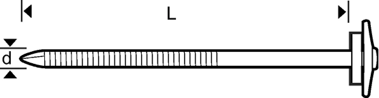 Takplatespiker 3,7x75 svarta-100 null - null - 2 - Miniatyr