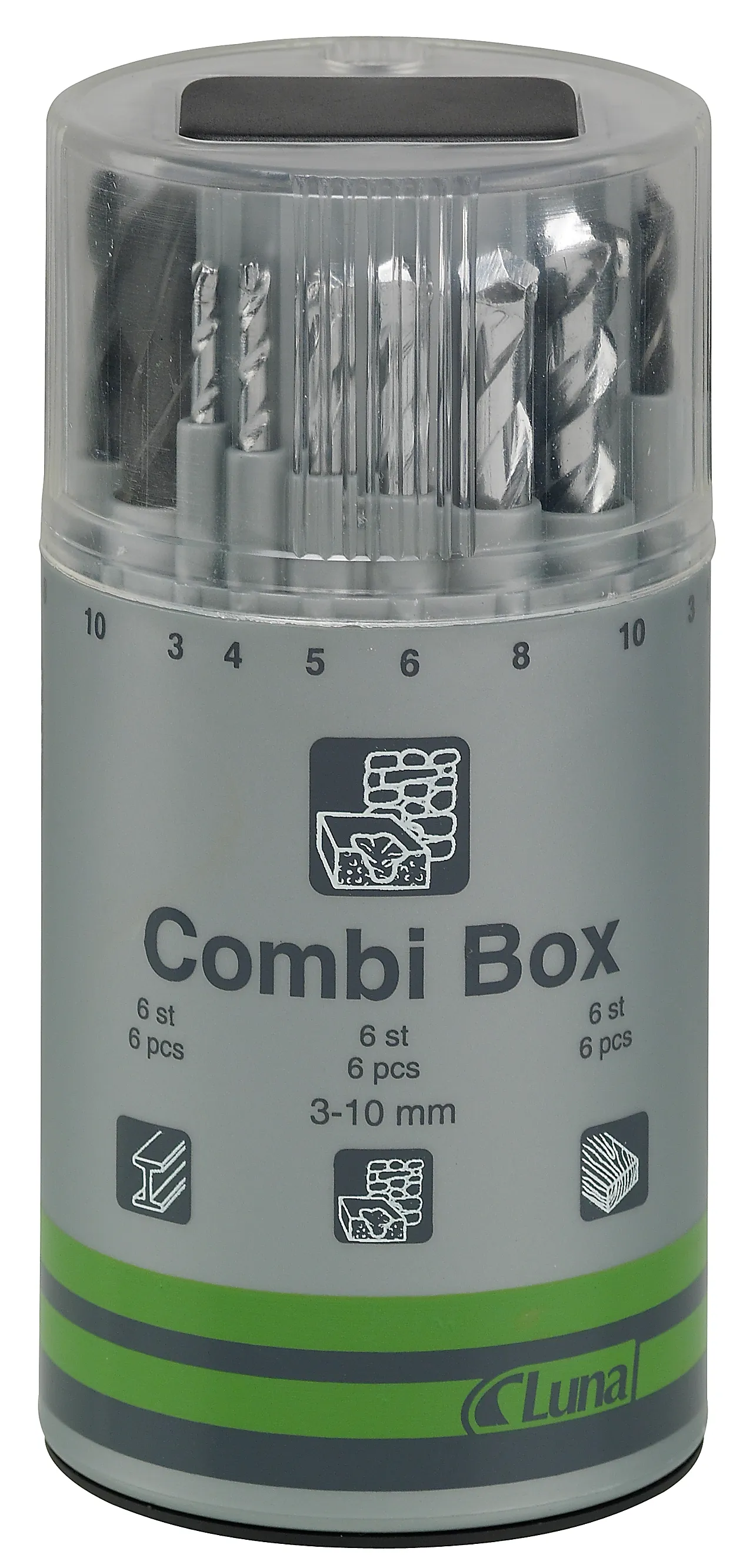 Borsett 3-10mm kombi-box