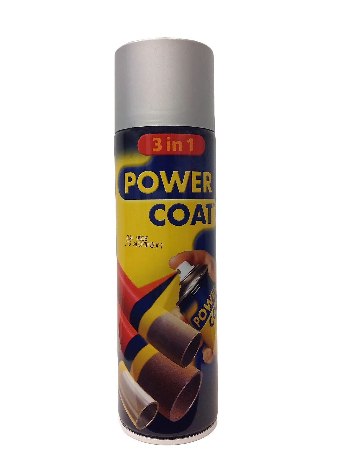 Spraymaling powcoat 3in1 9006 lys aluminium